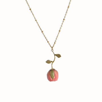 Real Rose Dangle Necklace