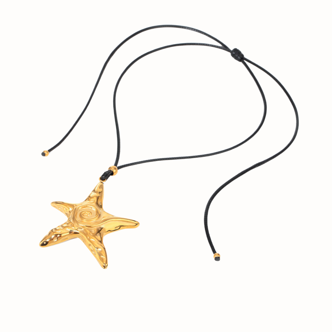 The Mermaid's Wish Cord Necklace displayed on a white background.